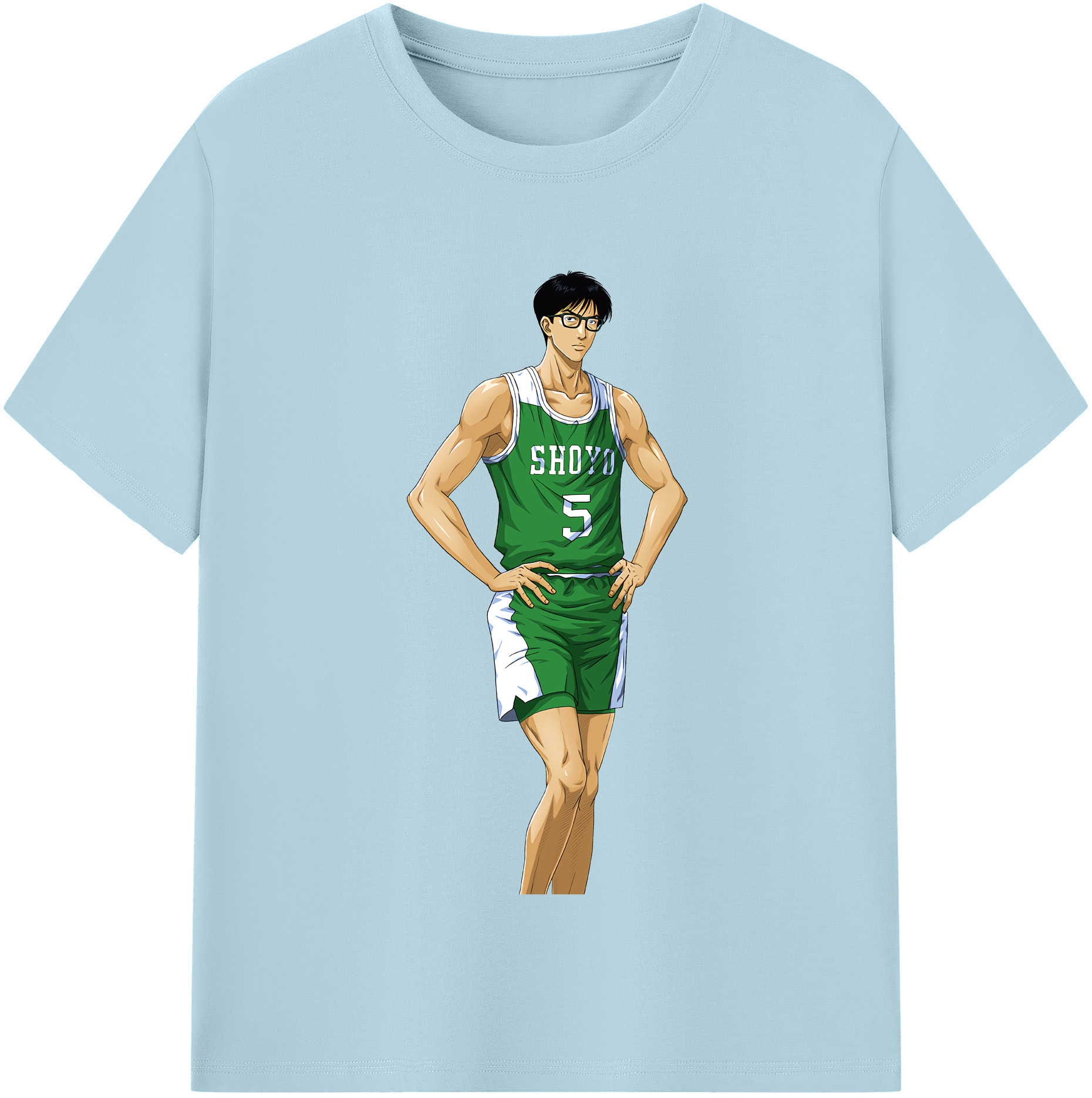 SLAM DUNK／スラムダンク 綿100％半袖Tシャツ（フロントプリント）